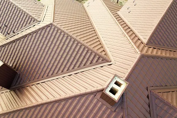 Roofing work on a pitched roof